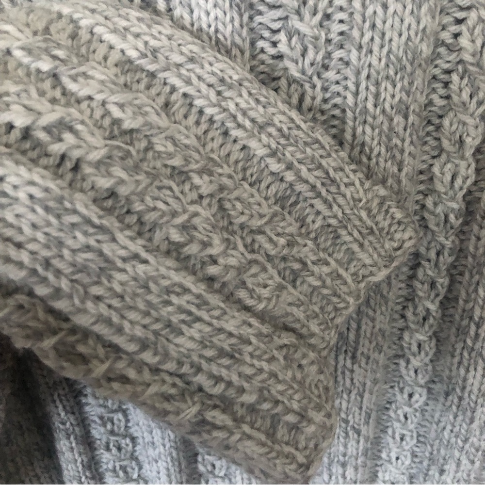 Handmade Chunky Knit Coastal Fisherman Crewneck Pullover Sweater Medium Large - Picture 4 of 7